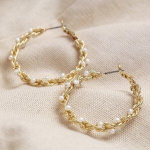 Pearl Hoop Earrings